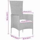 Have Spisebordssæt med pude 9 pcs Beige polyrattan