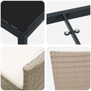Have Spisebordssæt med pude 7 pcs Beige polyrattan