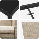 Have Spisebordssæt med pude 7 pcs Beige polyrattan