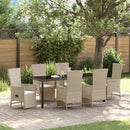 Have Spisebordssæt med pude 7 pcs Beige polyrattan