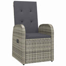 Have Spisebordssæt med pude 7 pcs Grå polyrattan
