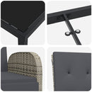 Have Spisebordssæt med pude 9 pcs Grå polyrattan