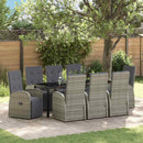 Have Spisebordssæt med pude 9 pcs Grå polyrattan