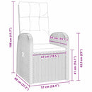 Have Spisebordssæt med pude 7 pcs Sort polyrattan