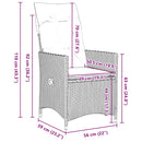 Have Spisebordssæt med pude 7 pcs Sort polyrattan