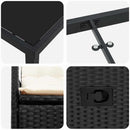 Have Spisebordssæt med pude 9 pcs Sort polyrattan