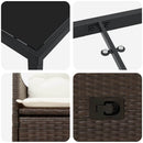 Have Spisebordssæt 9 pcs Brun polyrattan