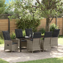 Have Spisebordssæt med pude 7 pcs Grå polyrattan