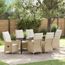 Have Spisebordssæt med pude 7 pcs Beige polyrattan