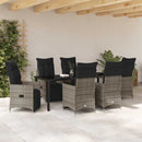 Have Spisebordssæt med pude 7 pcs Grå polyrattan