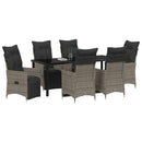 Have Spisebordssæt med pude 7 pcs Grå polyrattan