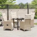 Have Spisebordssæt med pude 5 pcs Beige polyrattan