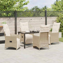 Have Spisebordssæt med pude 5 pcs Beige polyrattan