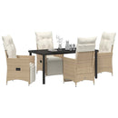 Have Spisebordssæt med pude 5 pcs Beige polyrattan