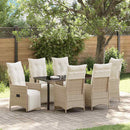 Have Spisebordssæt med pude 7 pcs Beige polyrattan
