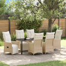 Have Spisebordssæt med pude 7 pcs Beige polyrattan