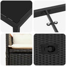 Have Spisebordssæt med pude 7 pcs Sort polyrattan