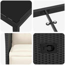 Have Spisebordssæt med pude 9 pcs Sort polyrattan
