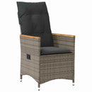 Have Spisebordssæt med pude 9 pcs Grå polyrattan