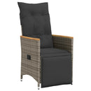 Have Spisebordssæt med pude 9 pcs Grå polyrattan