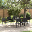 Have Spisebordssæt med pude 7 pcs Sort polyrattan