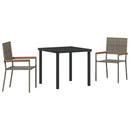 Have Spisebordssæt med pude 3 pcs Grå polyrattan