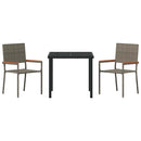 Have Spisebordssæt med pude 3 pcs Grå polyrattan