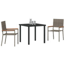 Have Spisebordssæt med pude 3 pcs Grå polyrattan