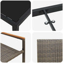 Have Spisebordssæt med pude 5 pcs Grå polyrattan