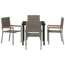 Have Spisebordssæt med pude 5 pcs Grå polyrattan