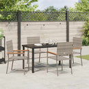 Have Spisebordssæt med pude 5 pcs Grå polyrattan