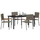 Have Spisebordssæt med pude 5 pcs Grå polyrattan