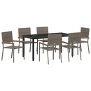 Have Spisebordssæt med pude 7 pcs Grå polyrattan