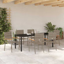 Have Spisebordssæt med pude 7 pcs Grå polyrattan