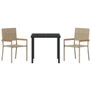 Have Spisebordssæt med pude 3 pcs Beige polyrattan