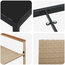 Have Spisebordssæt med pude 7 pcs Beige polyrattan