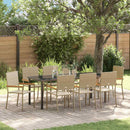 Have Spisebordssæt med pude 9 pcs Beige polyrattan