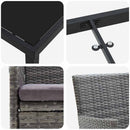 Have Spisebordssæt med pude 7 pcs Grå polyrattan