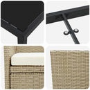 Have Spisebordssæt med pude 7 pcs Beige polyrattan
