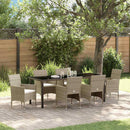 Have Spisebordssæt med pude 7 pcs Beige polyrattan