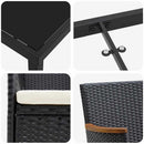 Have Spisebordssæt med pude 9 pcs Sort polyrattan
