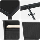 Have Spisebordssæt med pude 5 pcs Sort polyrattan