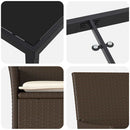 Have Spisebordssæt 3 stk. Brun polyrattan
