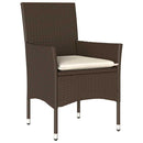 Have Spisebordssæt 3 stk. Brun polyrattan