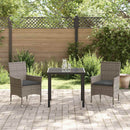 Have Spisebordssæt med pude 3 pcs Grå polyrattan