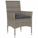 Have Spisebordssæt med pude 5 pcs Grå polyrattan