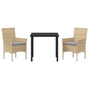 Have Spisebordssæt 3 stk. Beige polyrattan