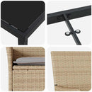 Have Spisebordssæt 5 stk. Beige polyrattan