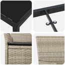 Have Spisebordssæt med pude 7 pcs Lysegrå polyrattan