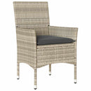 Have Spisebordssæt med pude 7 pcs Lysegrå polyrattan
